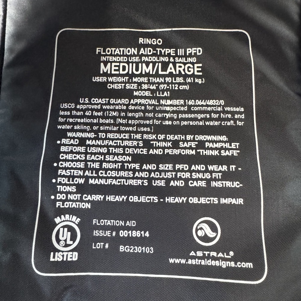 ASTRAL Ringo Jacket Personal Flotation Device Ves… - image 2